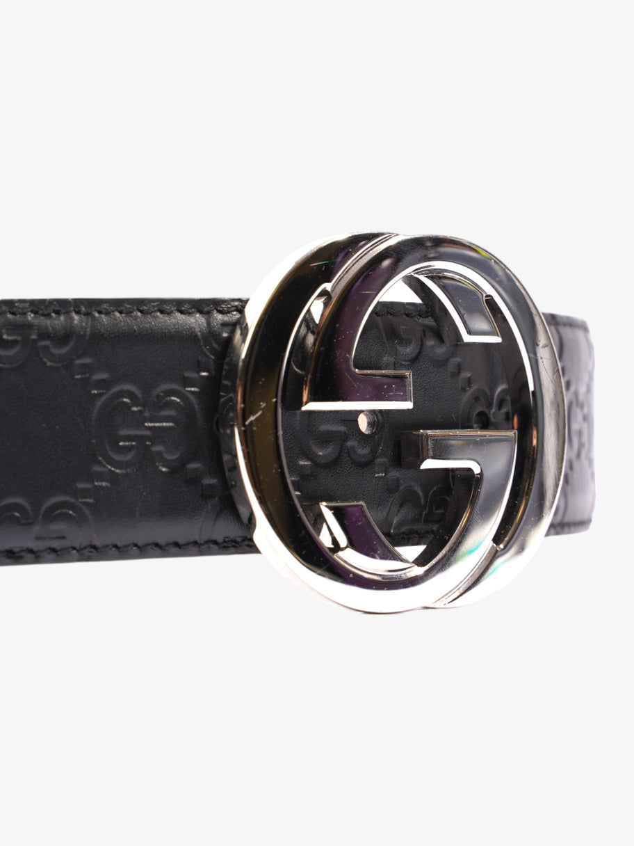 Gucci Blondie Wide Belt Black Leather 80cm / 32