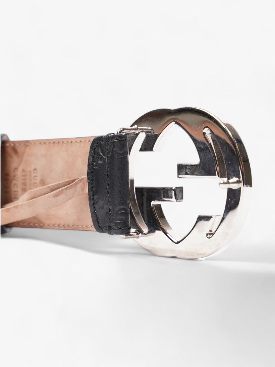 Gucci Blondie Wide Belt Black Leather 80cm / 32