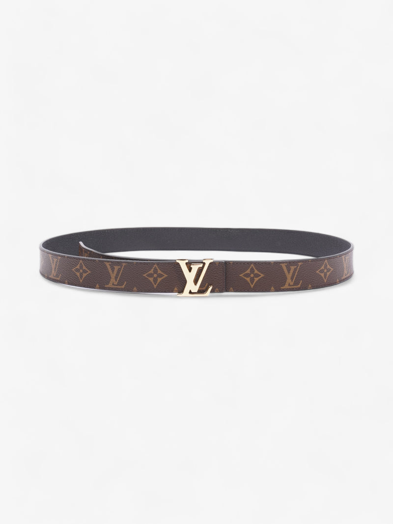  Louis Vuitton LV Iconic 25MM Reversible Belt Monogram / Black Coated Canvas 95cm 38mm