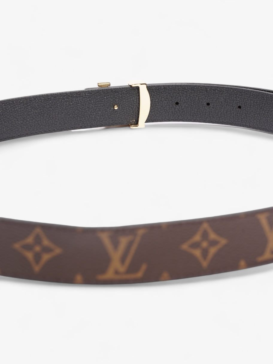 Louis Vuitton LV Iconic 25MM Reversible Belt Monogram / Black Coated Canvas 95cm 38mm Image 5