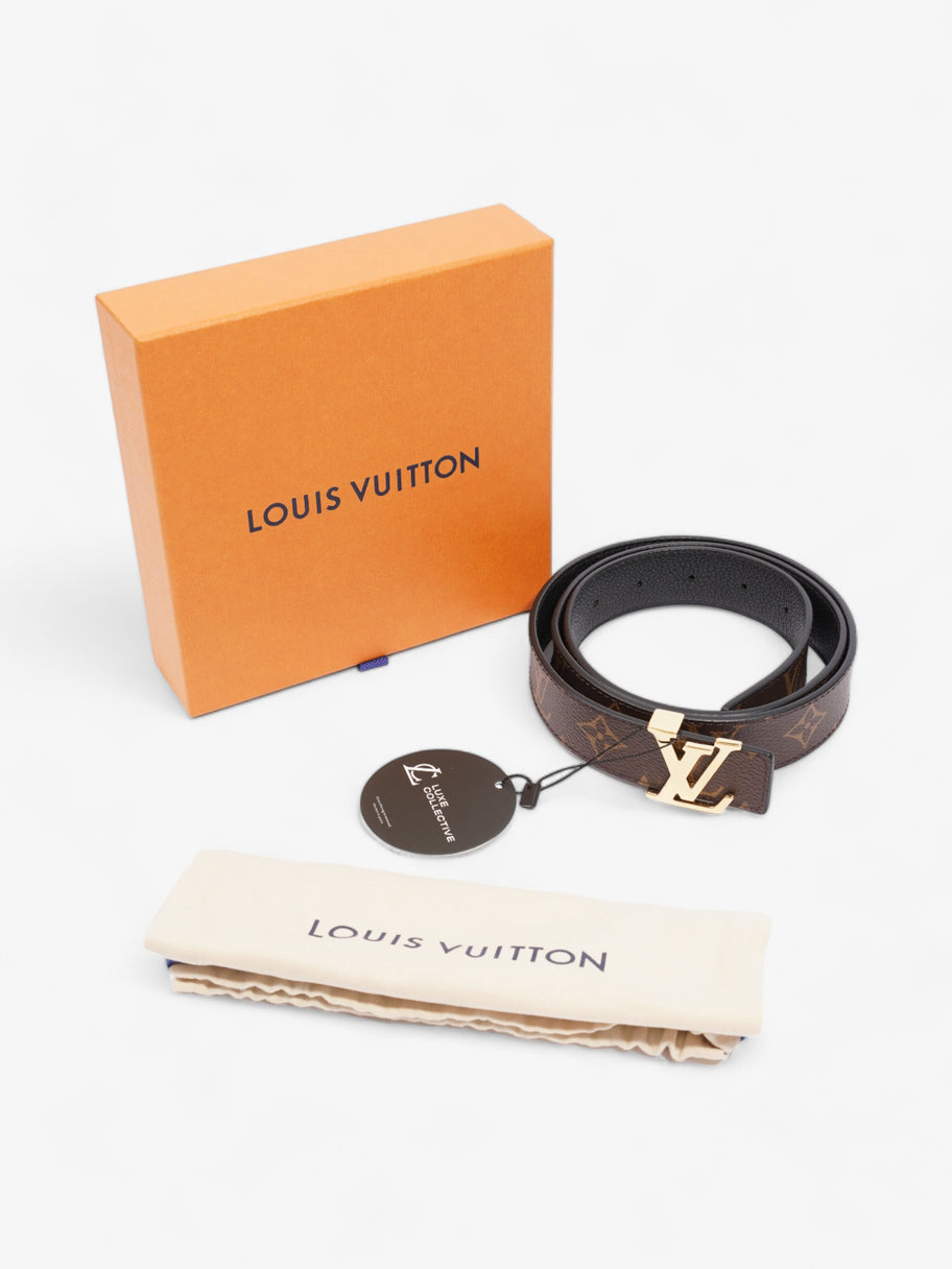 Louis Vuitton LV Iconic 25MM Reversible Belt Monogram / Black Coated Canvas 95cm 38mm Image 7