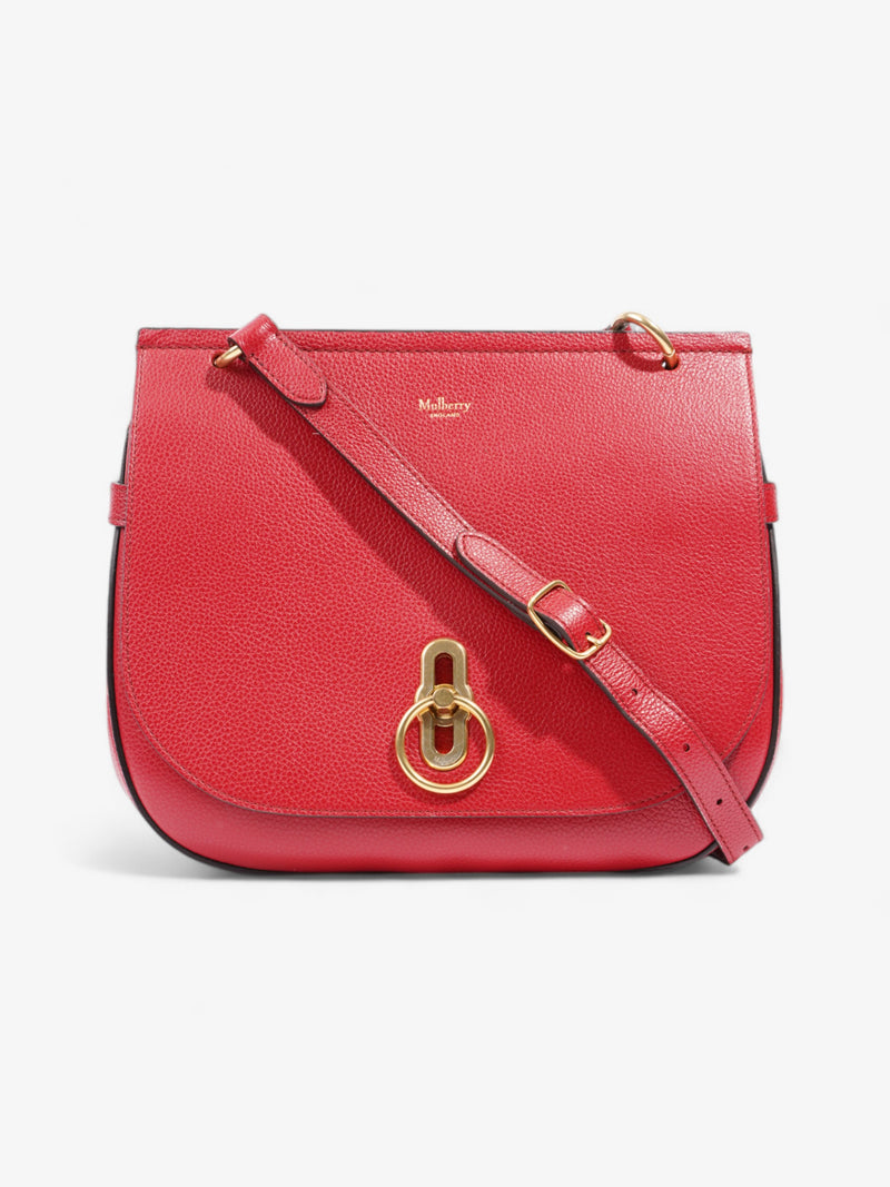  Mulberry Amberley Satchel Scarlet Red Grained Leather