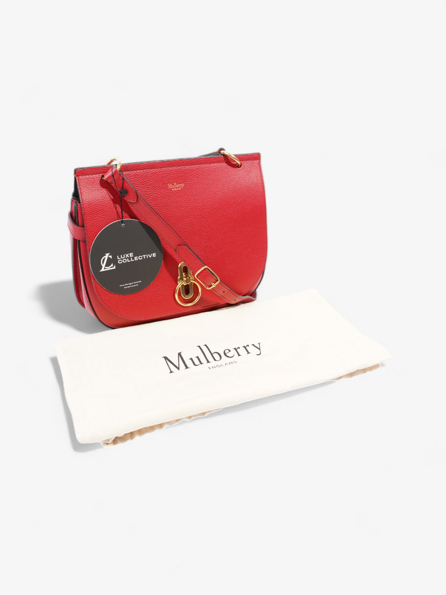 Mulberry Amberley Satchel Scarlet Red Grained Leather Image 9