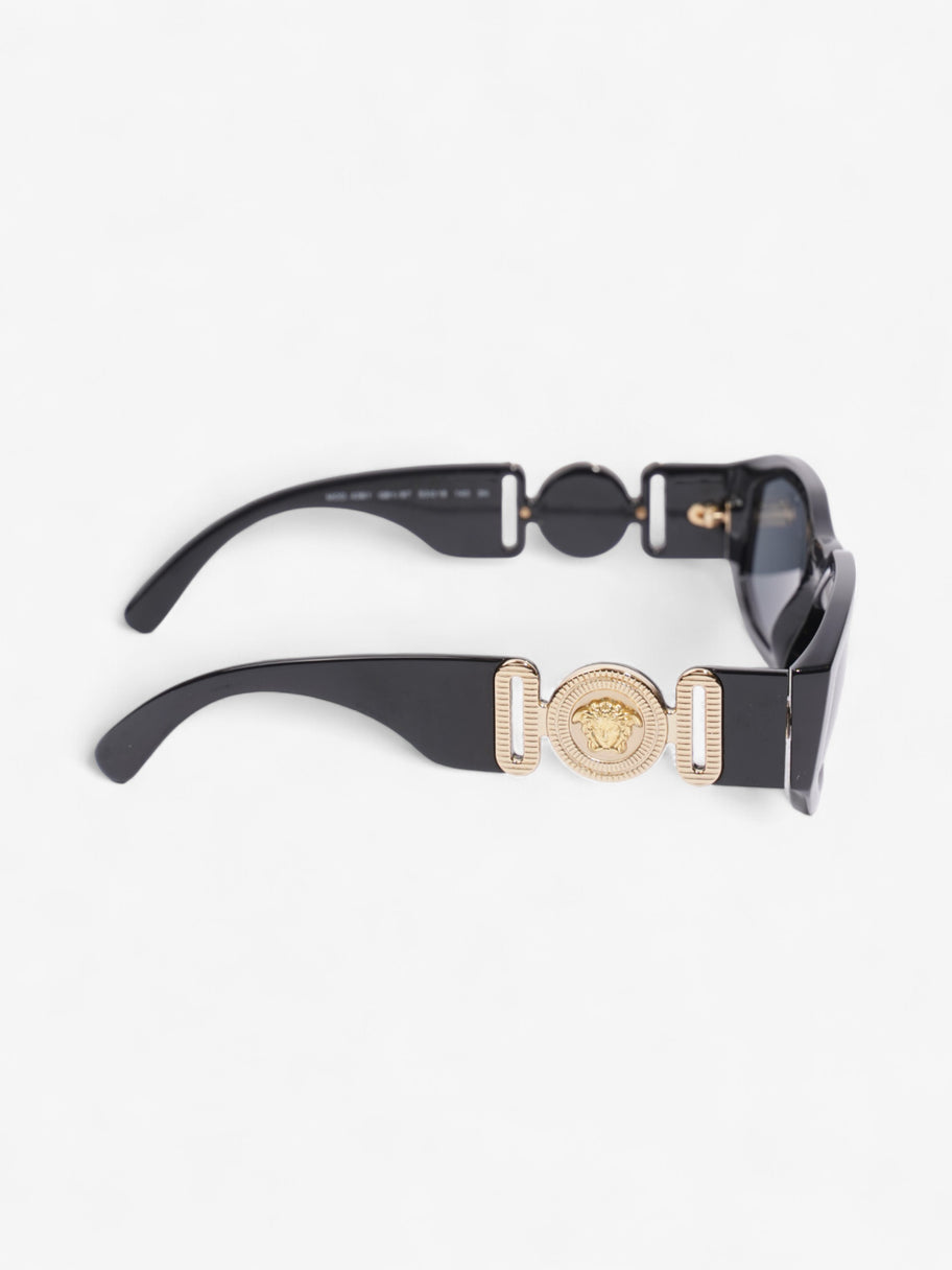 Versace Medusa Detailed Sunglasses Black / Gold Acetate 140mm Image 4