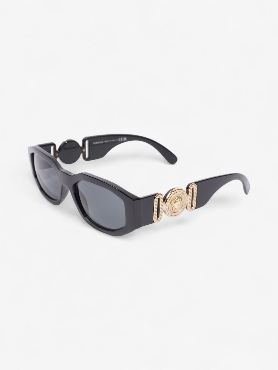 Versace Medusa Detailed Sunglasses Black / Gold Acetate 140mm Image 5