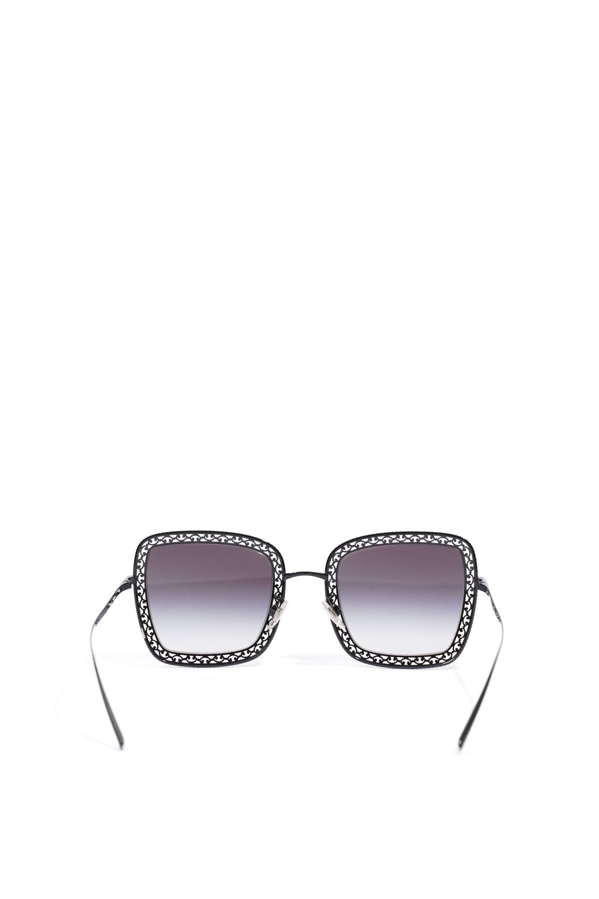 Dolce and Gabbana Square Embroidery Detail Sunglasses Black Base Metal ...