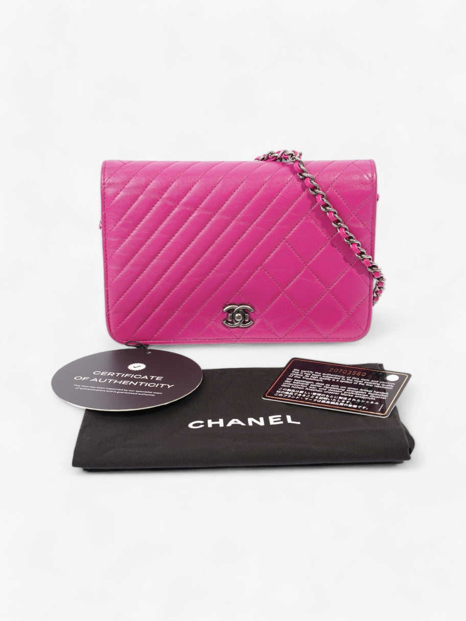 Chanel WOC Fuschia Pink Lambskin Leather Image 11