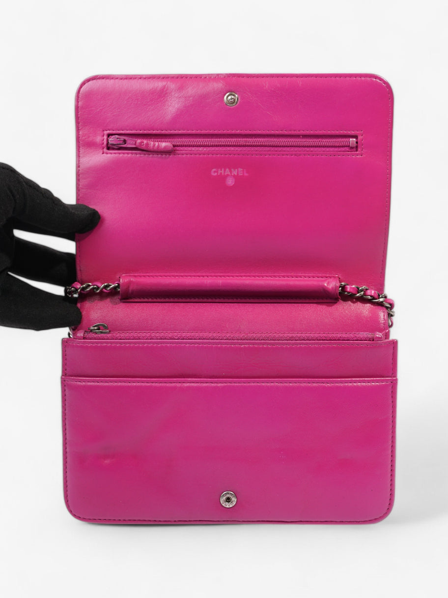 Chanel WOC Fuschia Pink Lambskin Leather Image 8