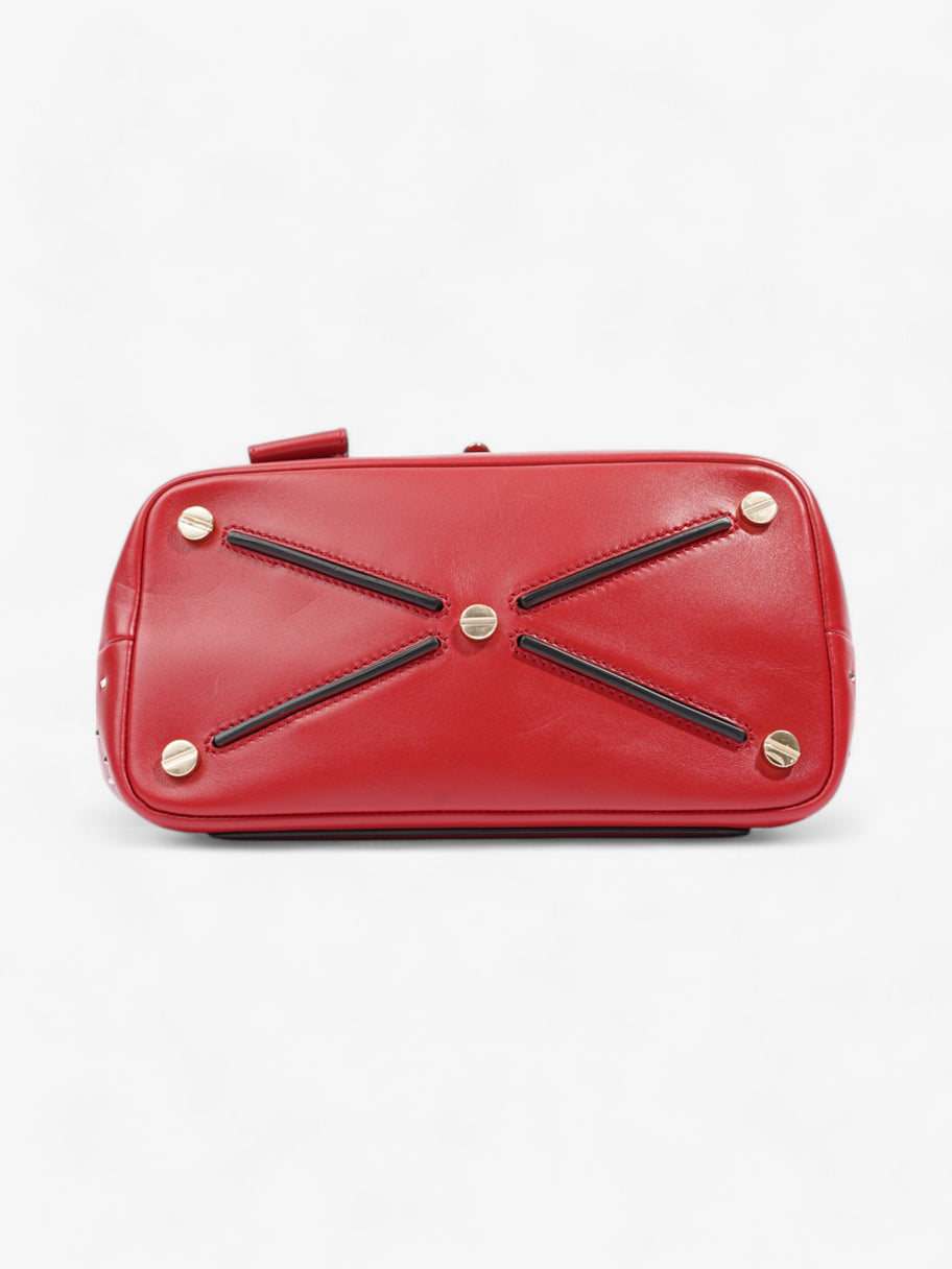 Valentino Rockstud Demilune Red Leather Image 6