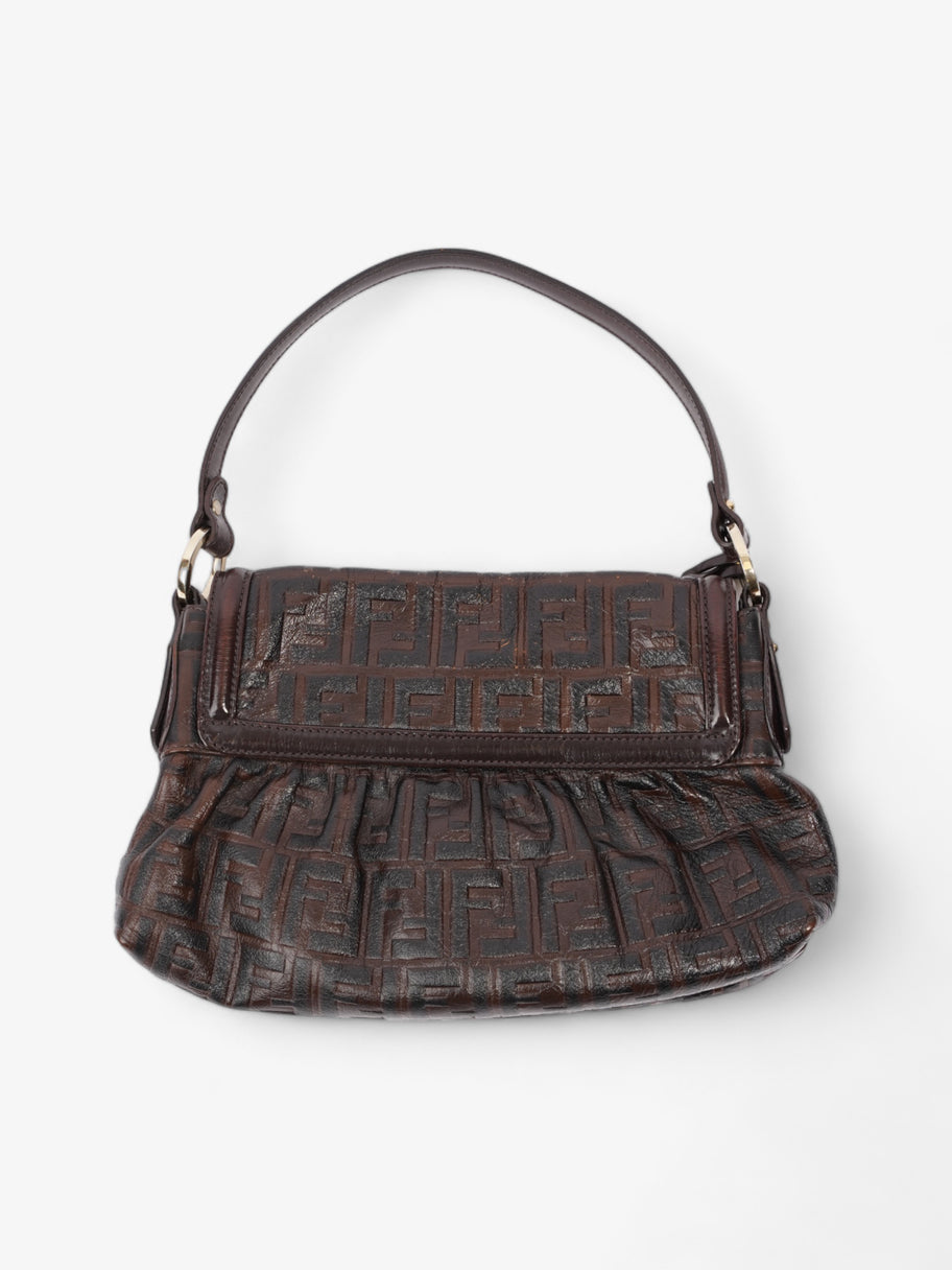 Fendi Chef Dark Brown Zucca Leather Medium Image 4