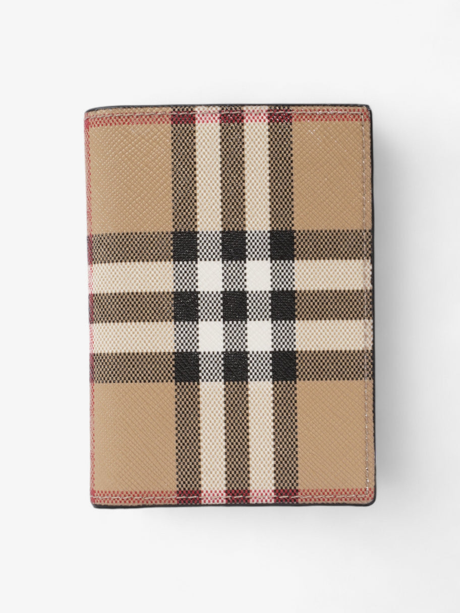 Burberry Check Folding Wallet Vintage Check Coated Canvas Image 1