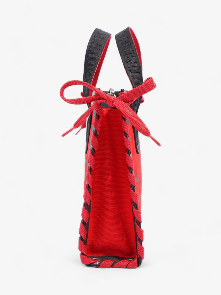 Christian Louboutin Cabalace Shopper Tote Red / Black Canvas Mini Image 5