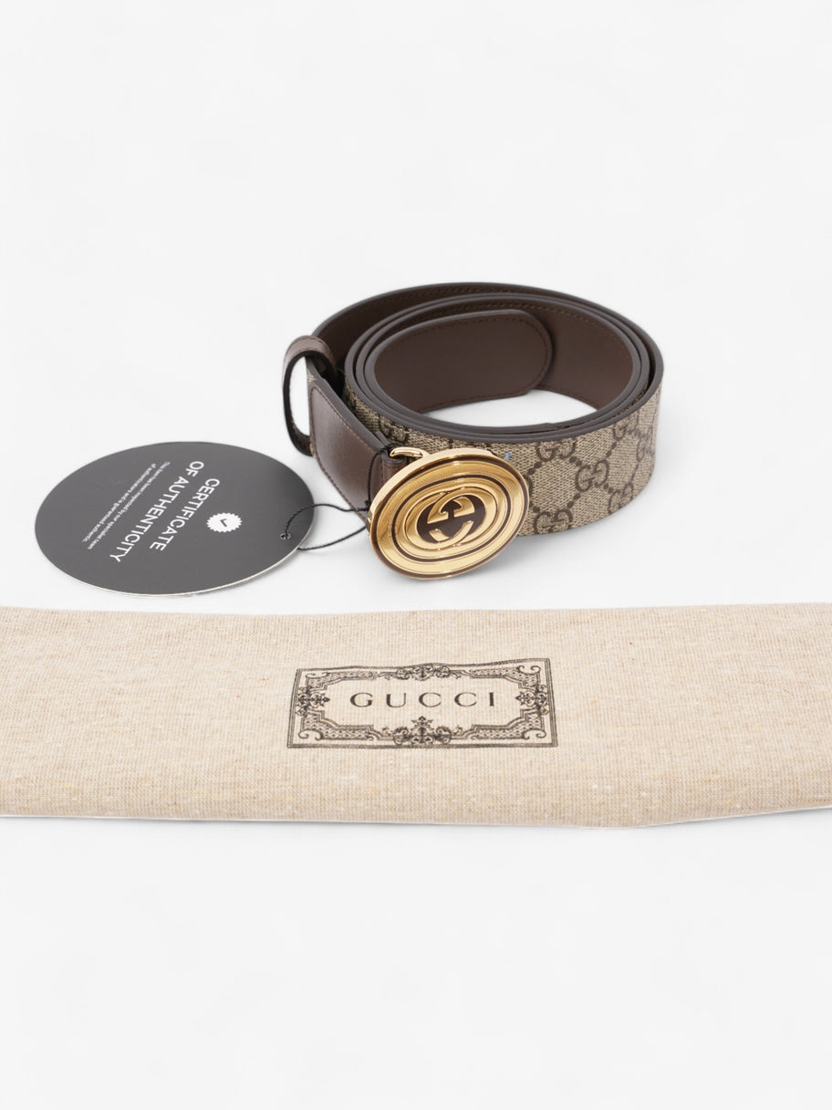 Gucci GG Belt GG Supreme / Brown / Gold Canvas 110cm / 44