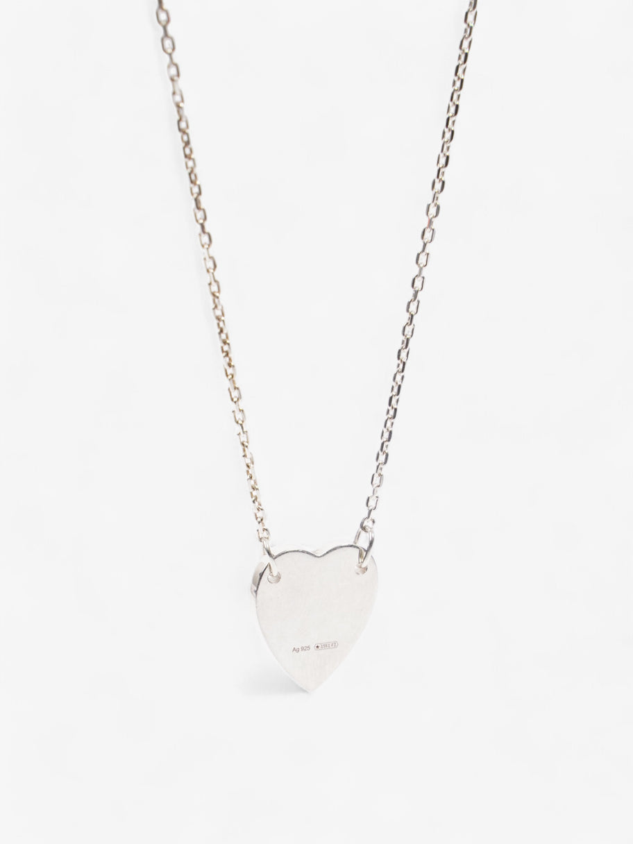 Gucci Trademark Heart Necklace Silver Silver Sterling Image 4