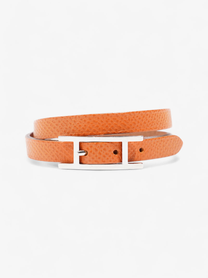  Hermes Behapi Bracelet Burnt Orange Leather