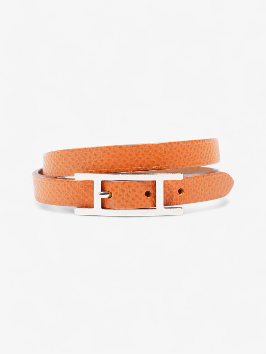 Hermes Behapi Bracelet Burnt Orange Leather Image 1