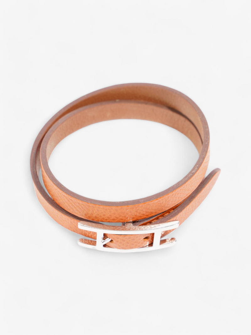  Hermes Behapi Bracelet Burnt Orange Leather