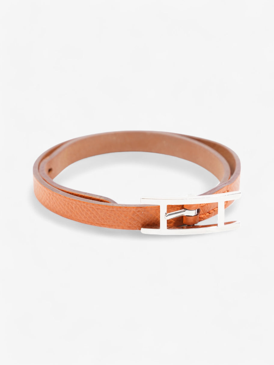 Hermes Behapi Bracelet Burnt Orange Leather Image 5