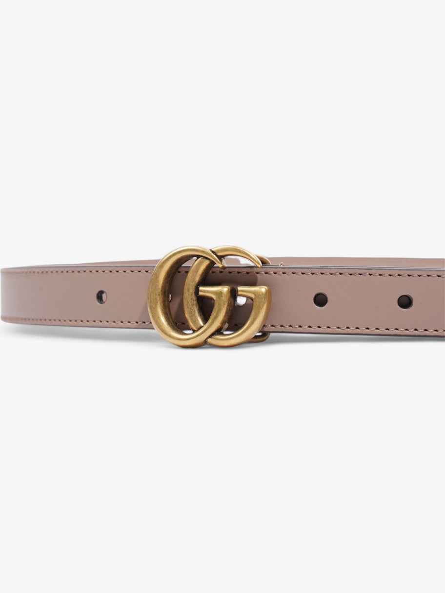 Gucci GG Marmont Belt Dusty Pink / Gold Leather 70cm 28