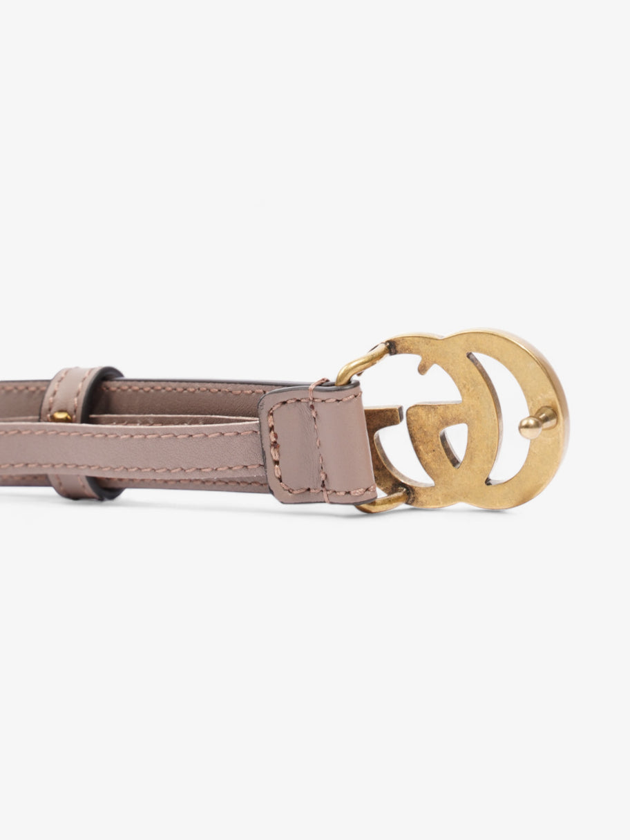 Gucci GG Marmont Belt Dusty Pink / Gold Leather 70cm 28