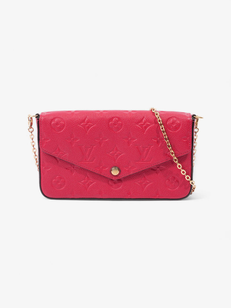  Louis Vuitton Pochette Felicie Red Monogram Empreinte Leather