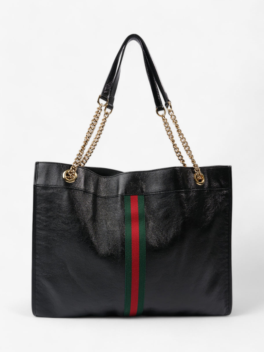 Gucci Rajah Chain Tote Black / Green / Red Leather Large Image 4