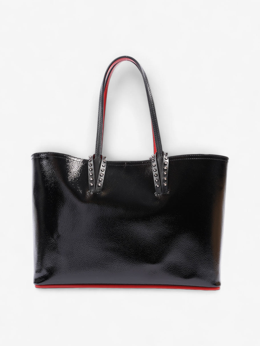 Christian Louboutin East West Cabata Tote Black Red Patent Leather Luxe Collective