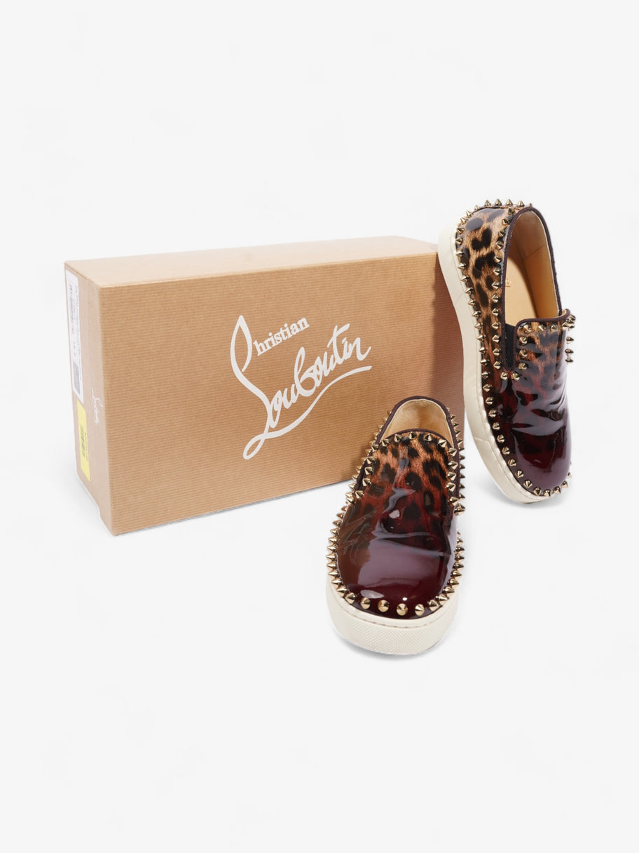 Christian Louboutin Pik Boat Bronze / Leopard Patent Leather EU 35.5 UK 2.5 Image 10