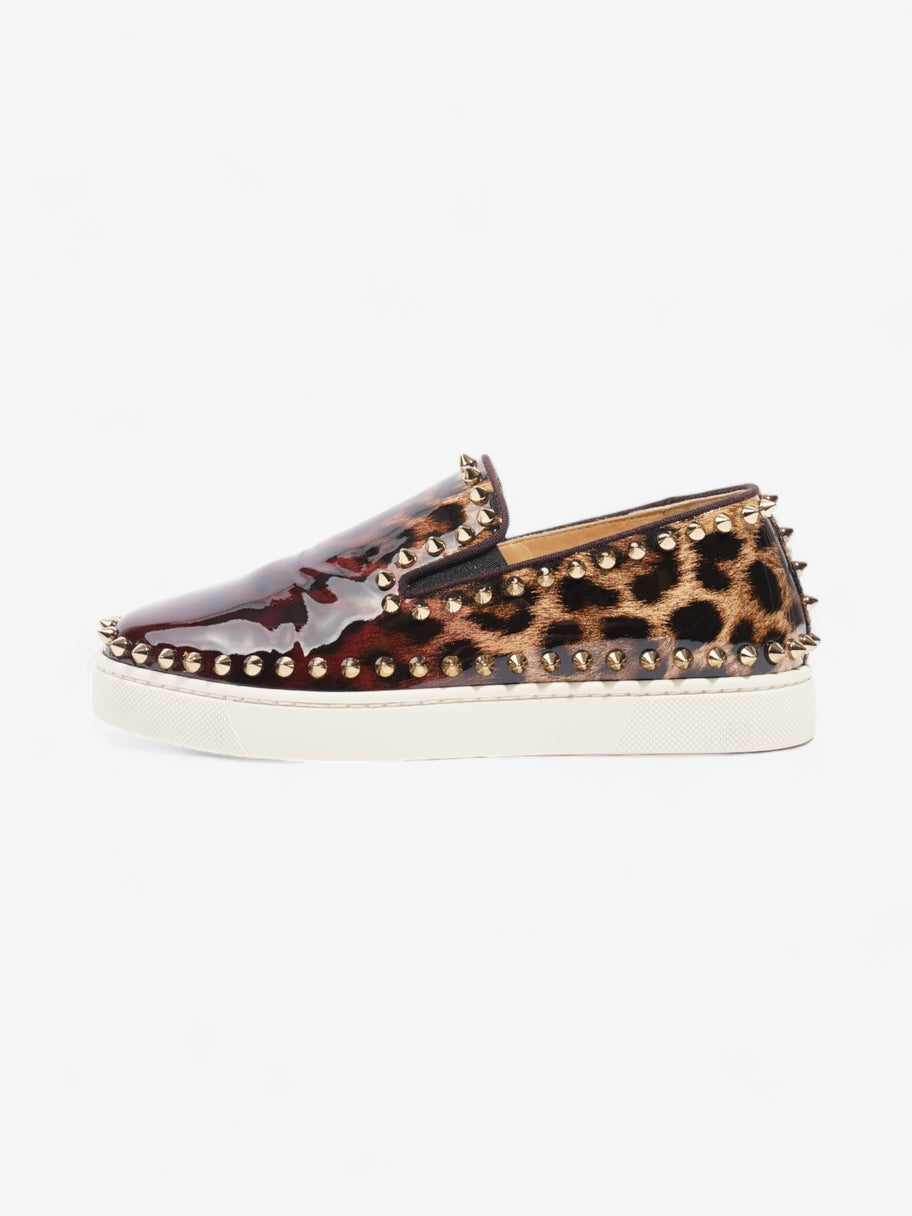 Christian Louboutin Pik Boat Bronze / Leopard Patent Leather EU 35.5 UK 2.5 Image 5