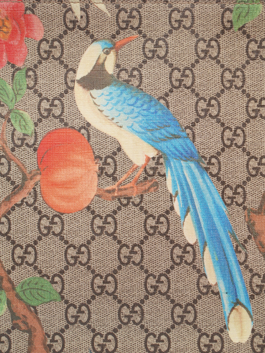 Gucci Floral Bird Clutch Supreme Coated Canvas Image 5