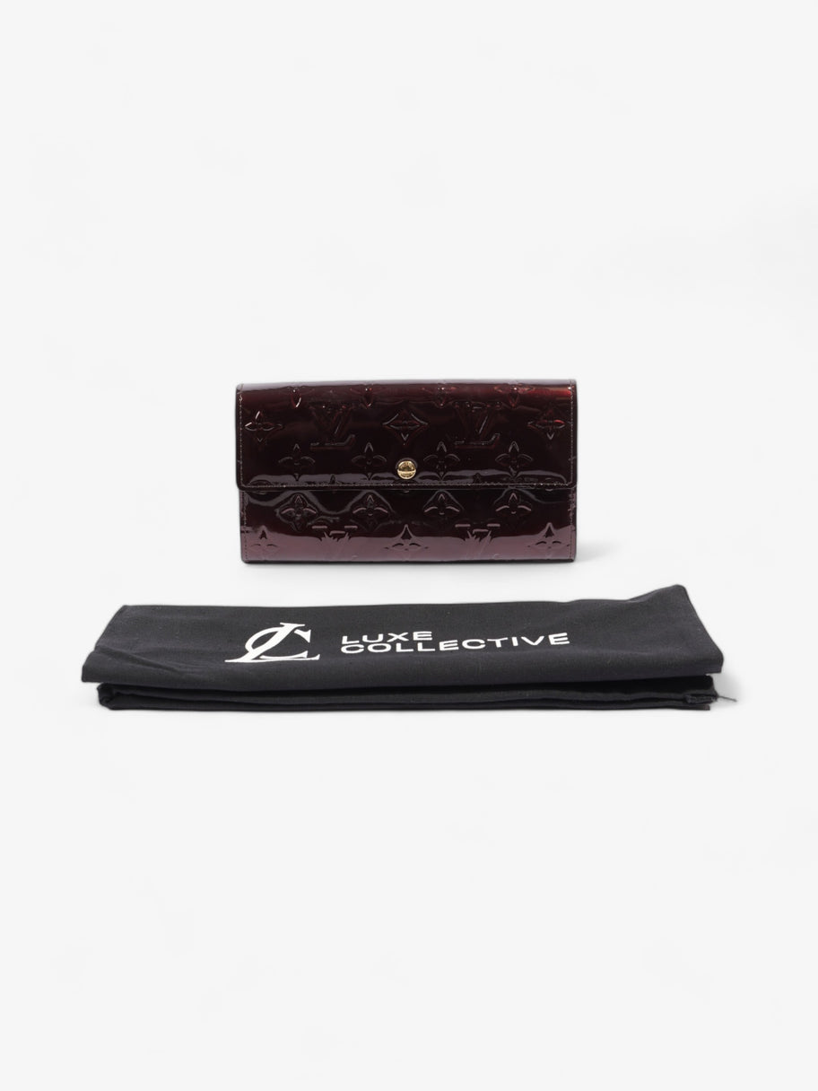 Louis Vuitton Sarah Wallet Burgundy Vernis Leather Image 7