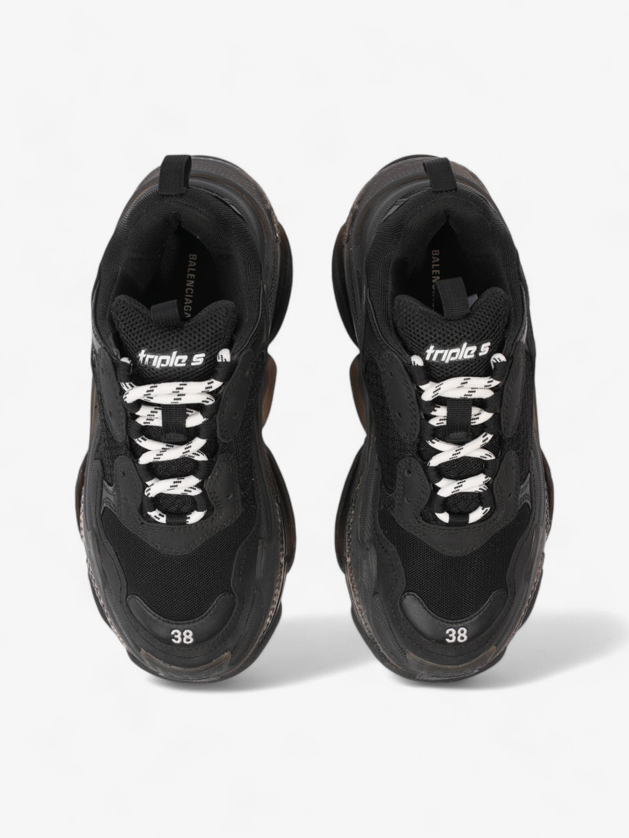 Balenciaga Triple S Clear Sole Black / White Mesh EU 38 UK 5 Image 8