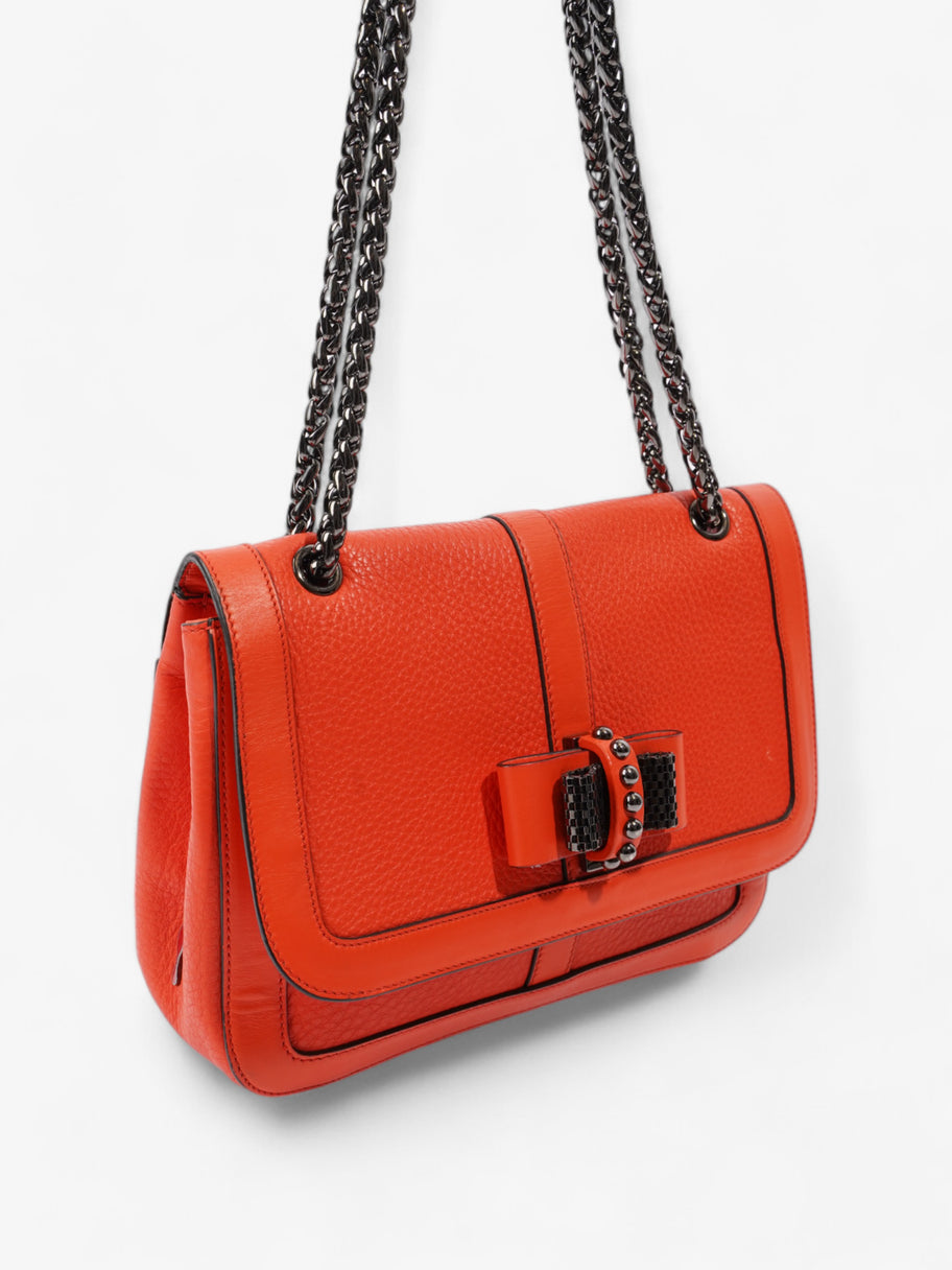 Christian Louboutin Sweet Charity Shoulder Bag Orange Grained Leather Image 7