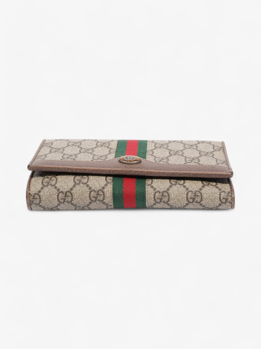 Gucci Ophidia Wallet GG Supreme / Green / Red Coated Canvas Image 5