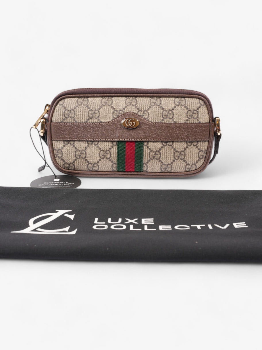 Gucci Ophidia GG Web GG Supreme / Red / Green Canvas Mini Image 9