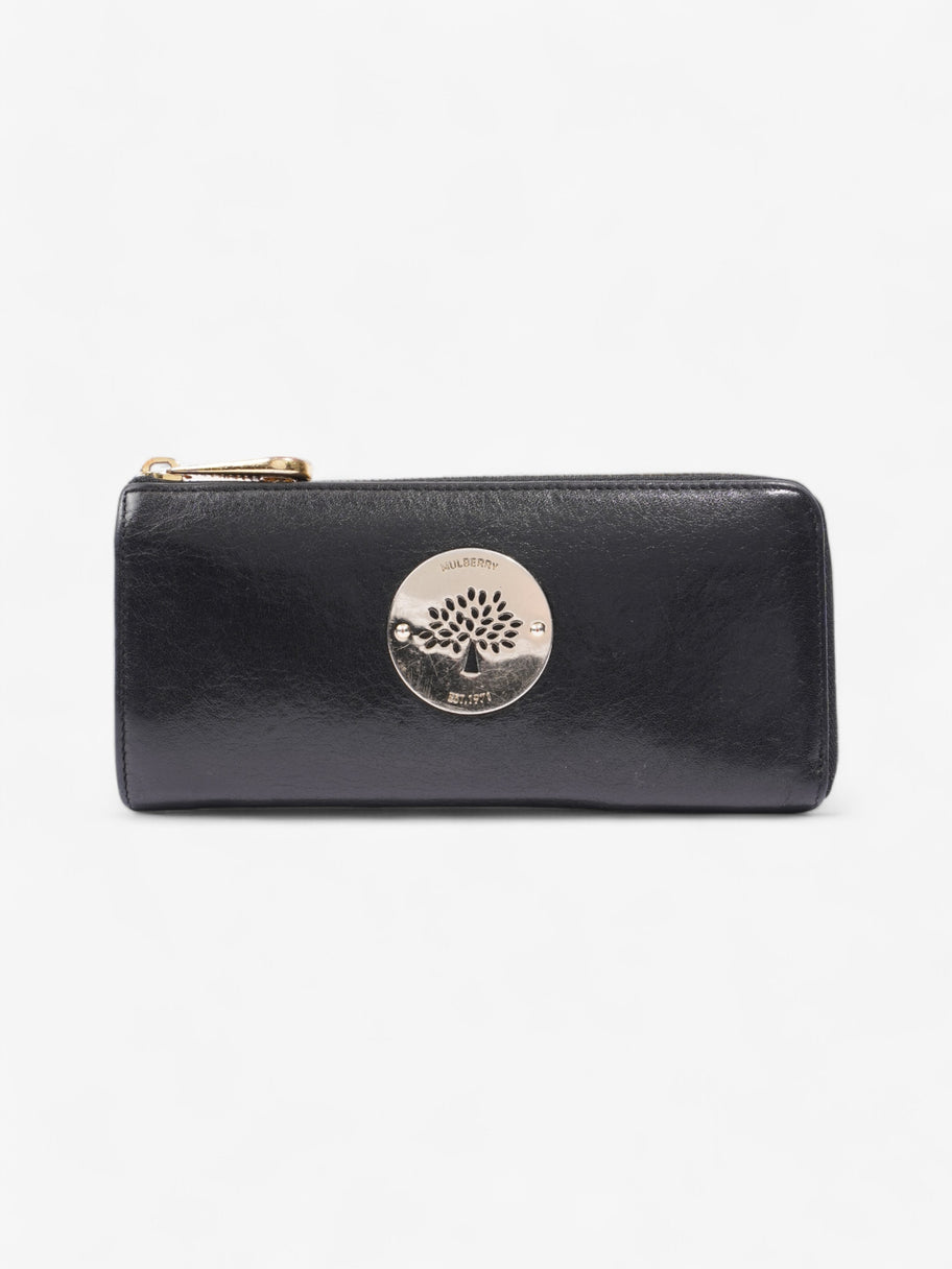 Mulberry Daria Zip Around Wallet Black / Gold Leather Medium Image 1