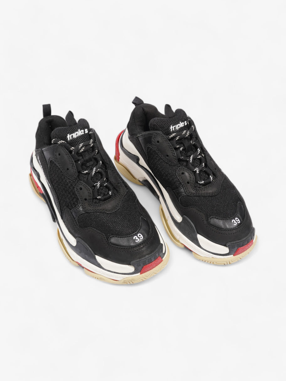 Balenciaga Triple S Black / White / Red Mesh EU 39 UK 6 Image 8