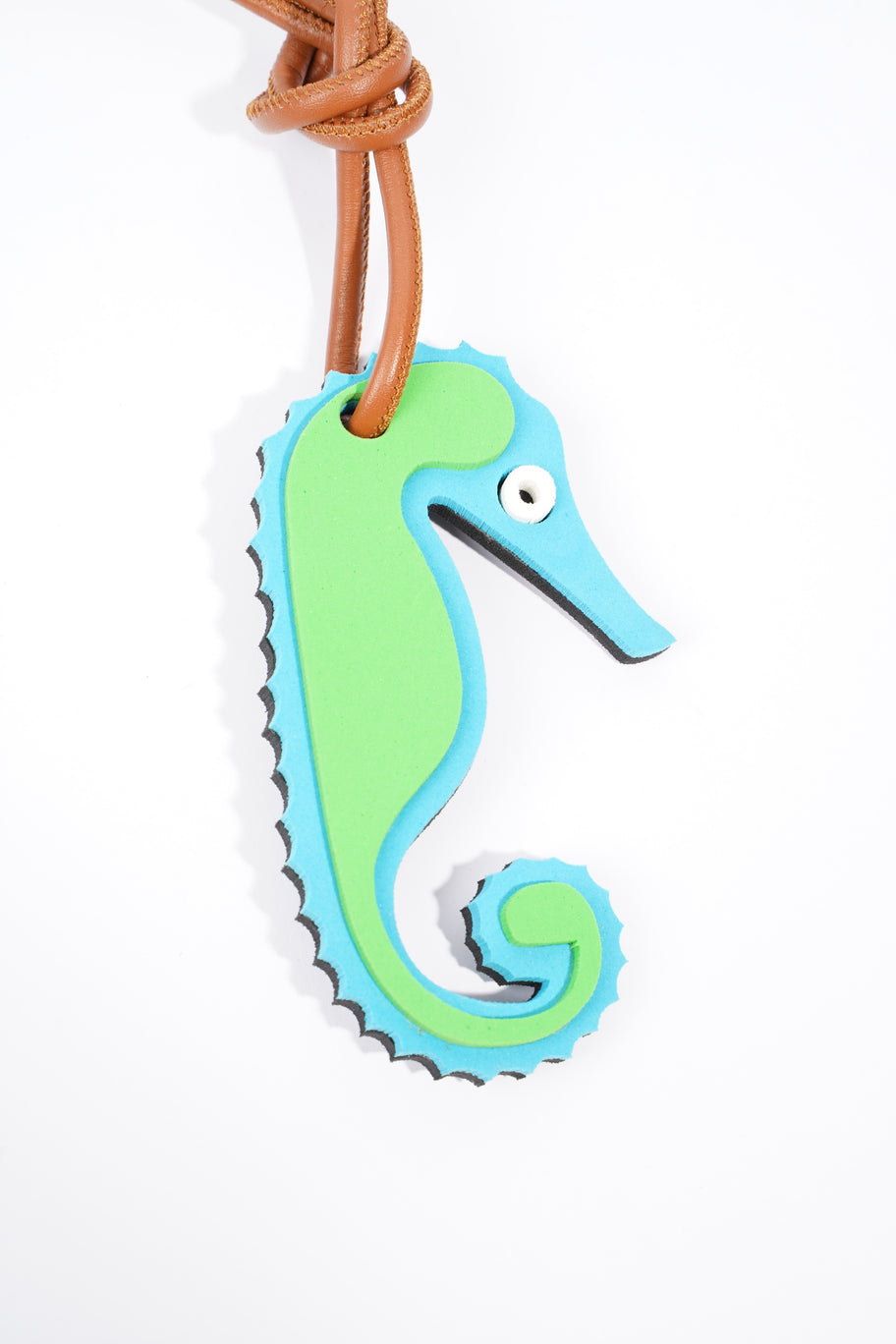 Seahorse Charm Green / Blue / Brown Leather Image 4
