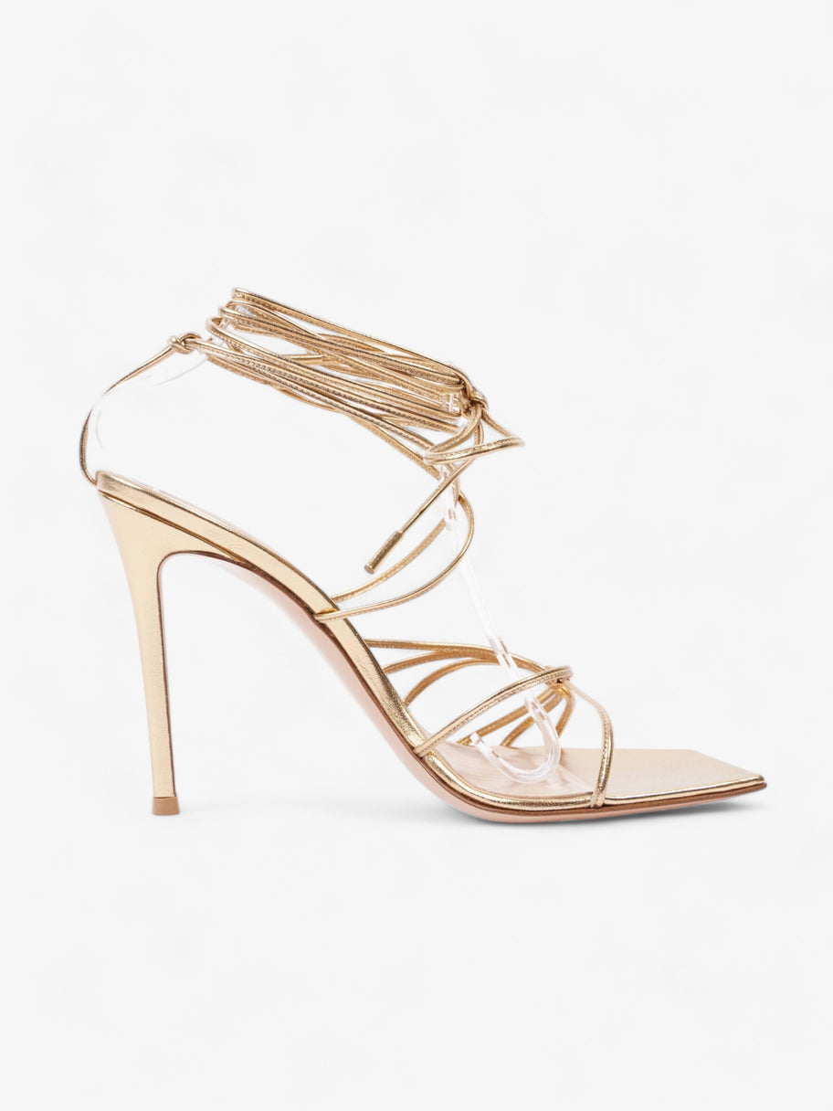 Gianvito Rossi Sylvie Heel 110 Gold Leather EU 40 UK 7 Image 4