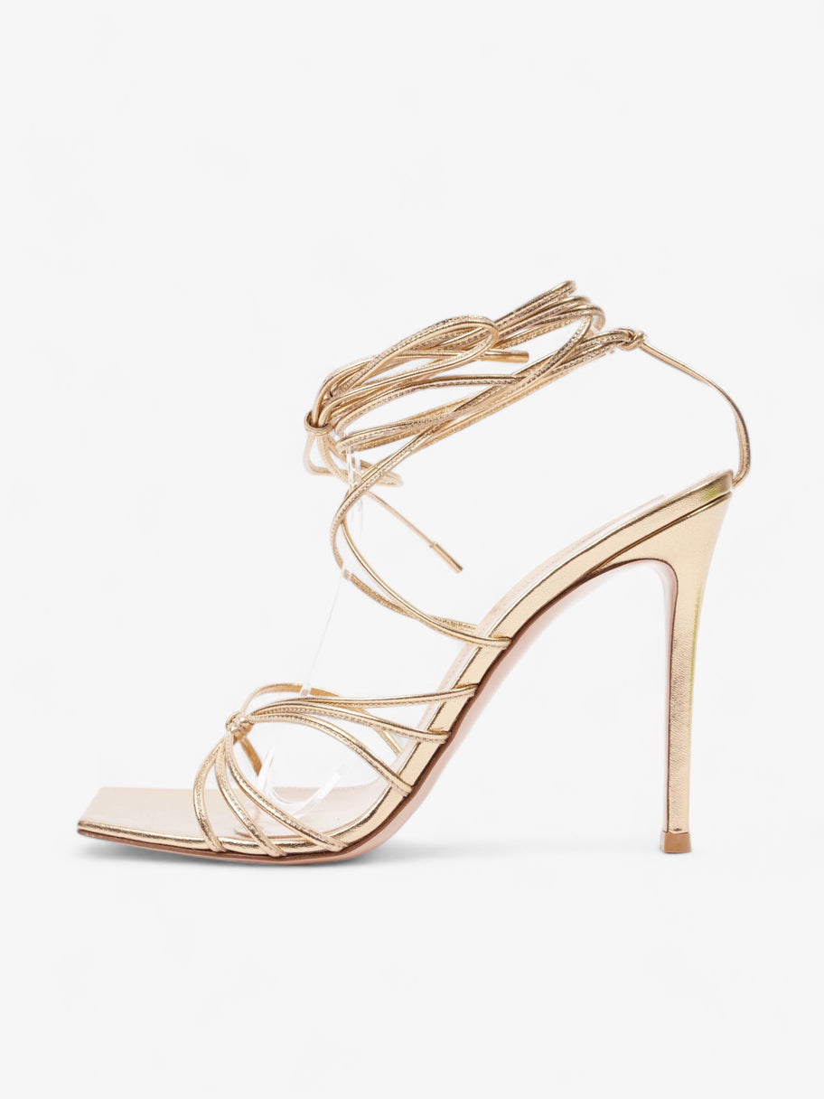 Gianvito Rossi Sylvie Heel 110 Gold Leather EU 40 UK 7 Image 5