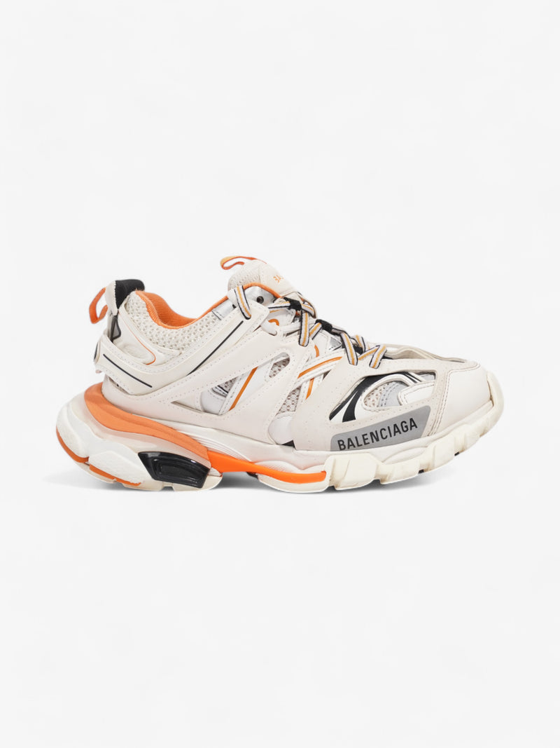  Balenciaga Track White  / Orange / Silver Mesh EU 37 UK 4