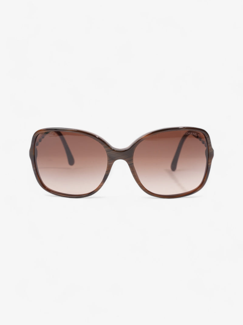  Chanel Square Sunglasses Brown  Acetate 135mm