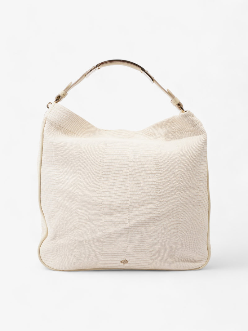  Mulberry Evelina Hobo Cream Embossed Leather