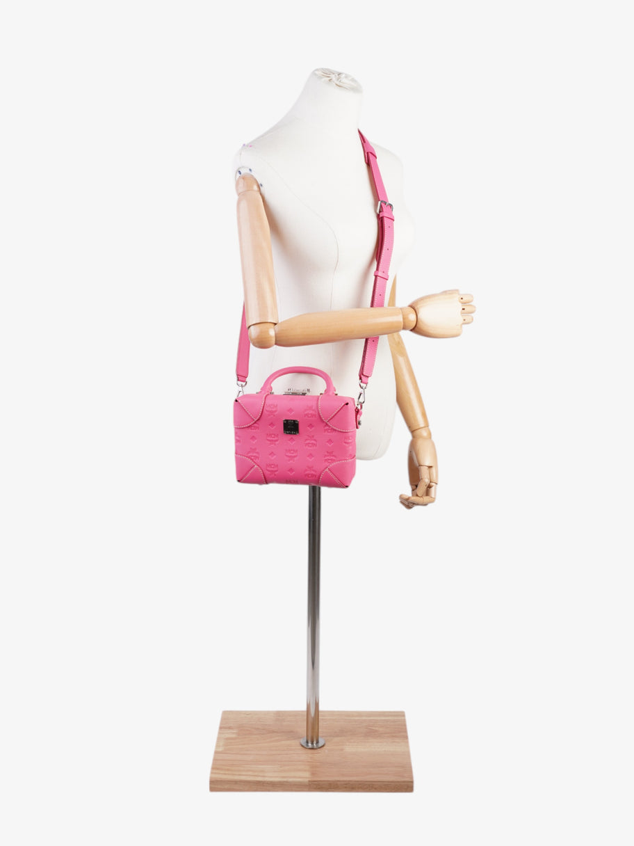 MCM Berlin Bag Sugar Pink Calfskin Leather Small Image 2