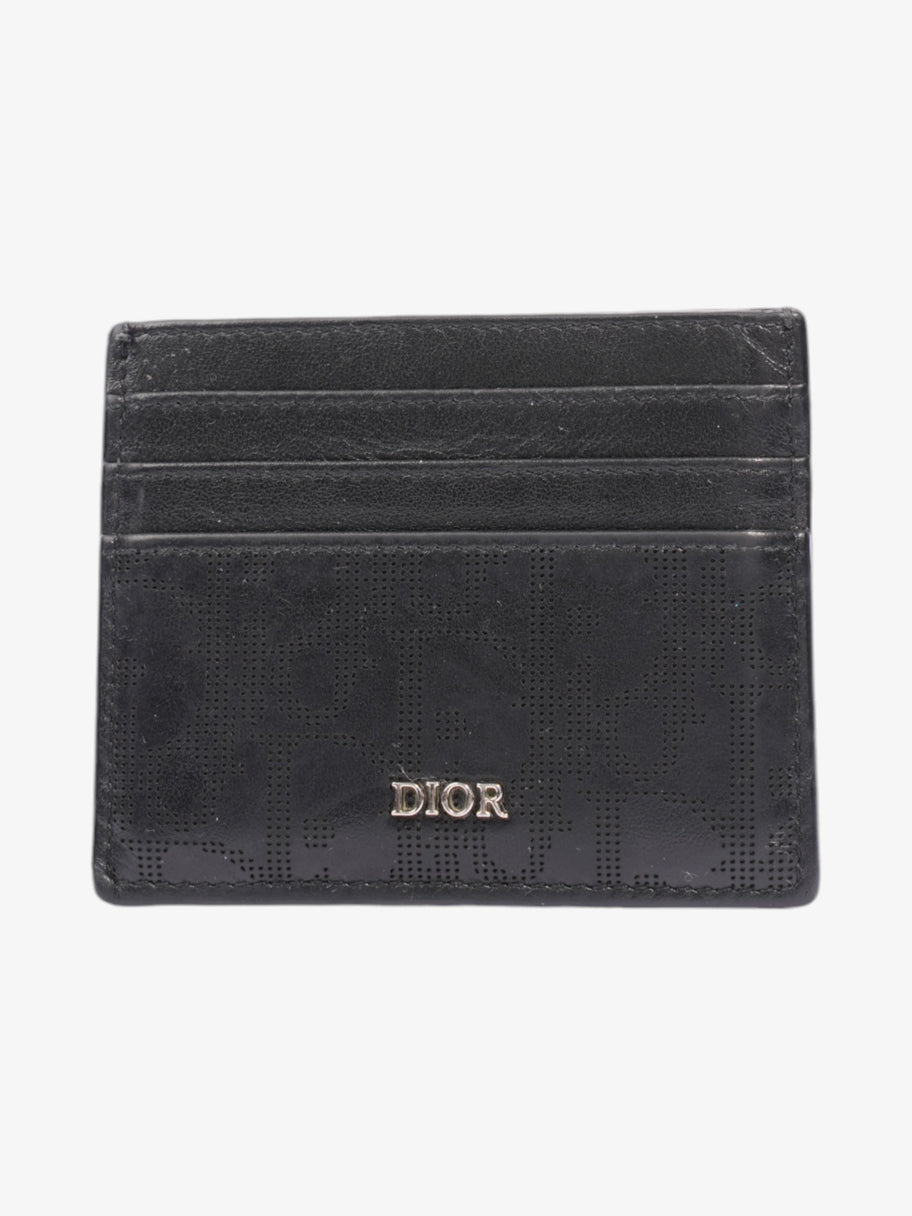 Christian Dior Oblique Galaxy Card Holder Black Leather Image 1