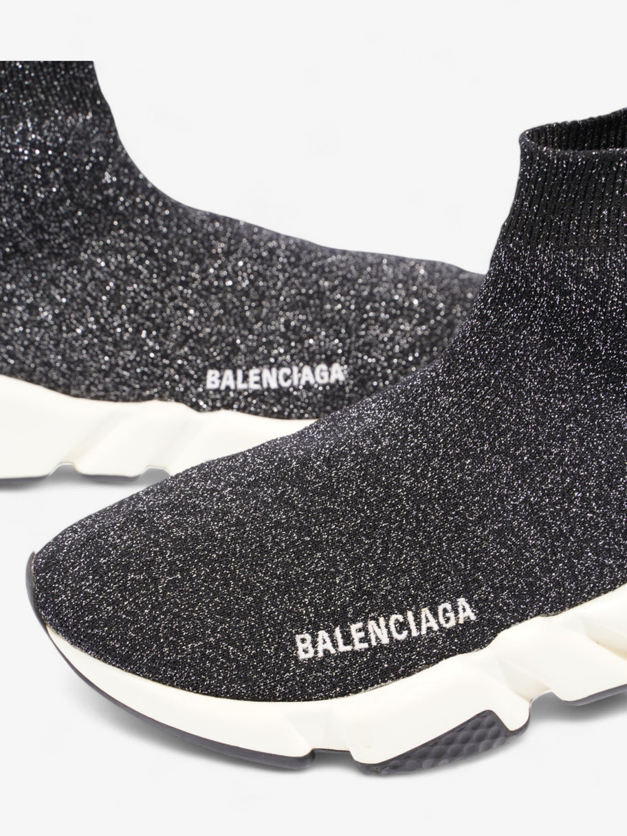 Balenciaga Speed Black Glitter / White Cotton EU 37 UK 4 Image 9