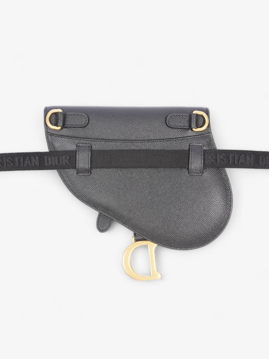 Saddle Belt Pouch Black Calfskin Leather Image 5
