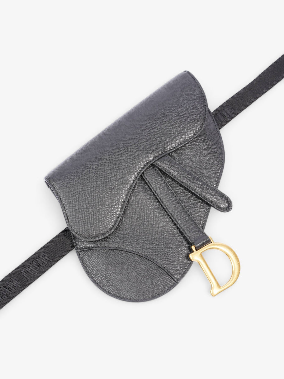 Saddle Belt Pouch Black Calfskin Leather Image 7