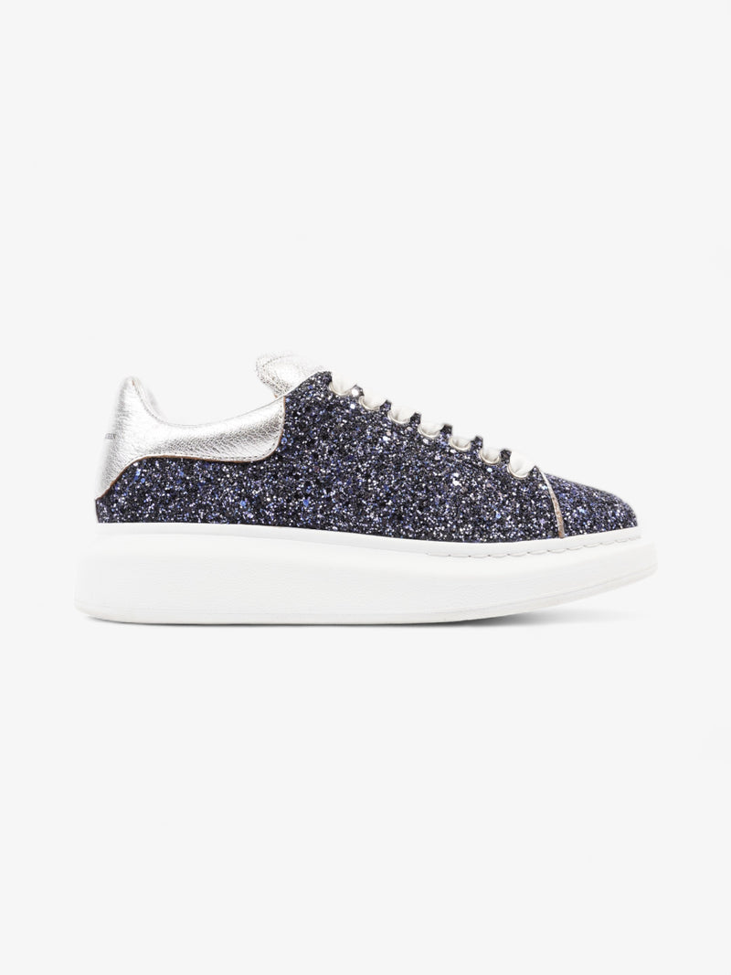  Alexander McQueen Oversized Sneakers Midnight Blue / Silver Glitter EU 39 UK 6