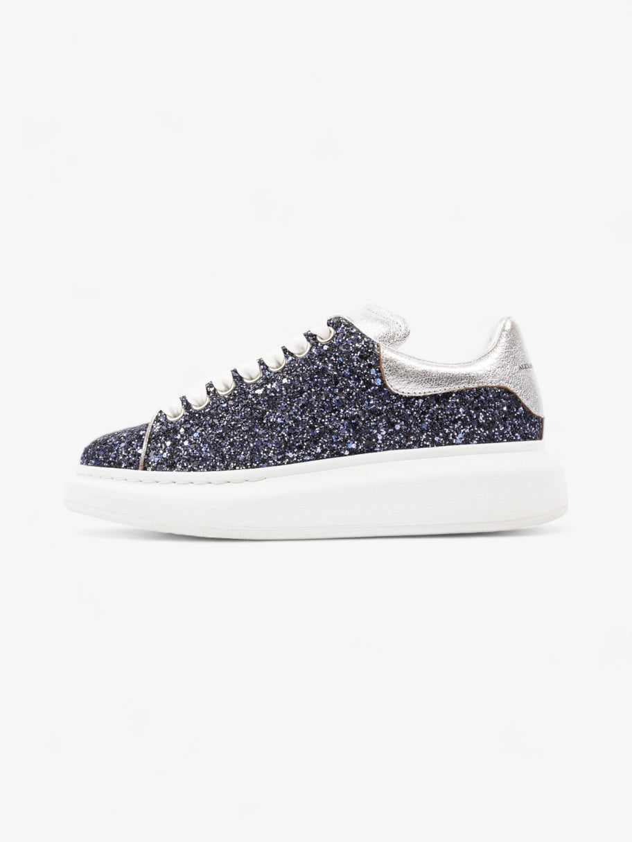 Alexander McQueen Oversized Sneakers Midnight Blue Silver Glitter EU Luxe Collective